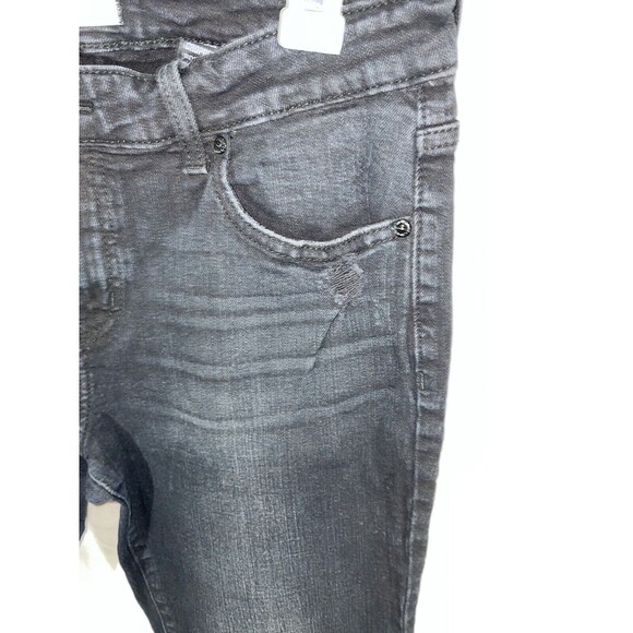 Eunina Distressed Midrise Crop Boot Jeans Size 30 Black - Picture 5 of 8